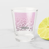 Glitzer Leopard Print Schnapsglas (Rückseite)