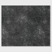 Glitzer Leopard Print, Schwarze Imitate Geschenkpapier (Flach)