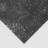 Glitzer Leopard Print, Schwarze Imitate Seidenpapier (Ausschnitt)