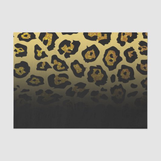 Glitzer Leopard Print Seidenpapier (Vorderseite)