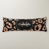 Glitzer Leopard Print Seitenschläferkissen (Vorderseite)