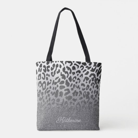 Glitzer Leopard Print Tasche (Rückseite)
