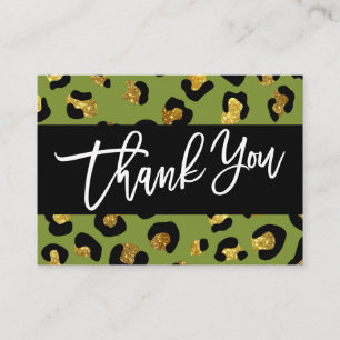 GLITZER LEOPARD PRINT Vielen Dank für Ihren Kauf Begleitkarte