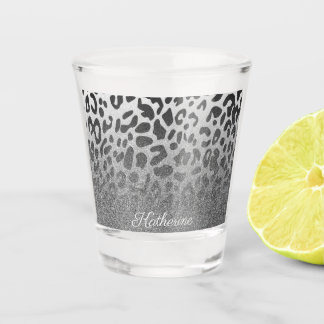 Glitzer Leopard Schnapsglas