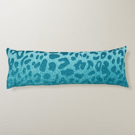 Glitzer Leopard Seitenschläferkissen (Rückseite)