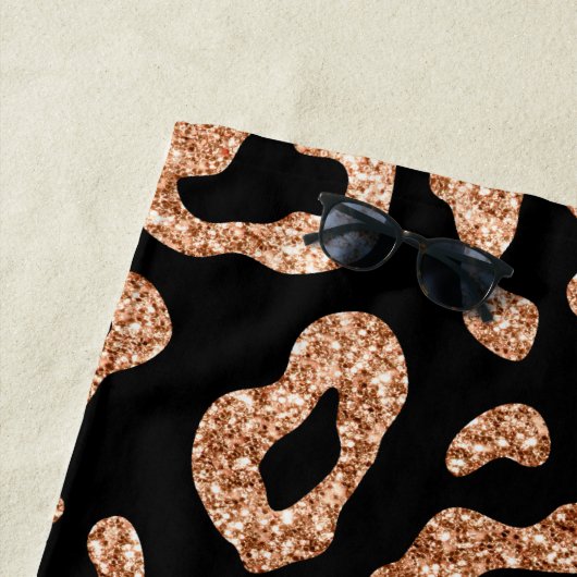 Glitzer Leopard Strandtuch (Beispiel)