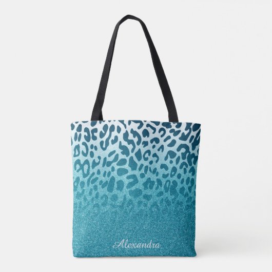 Glitzer Leopard Tasche (Rückseite)