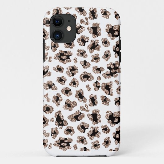 Glitzer-Leoparddruck-Telefonkasten Case-Mate iPhone Hülle (Rückseite)