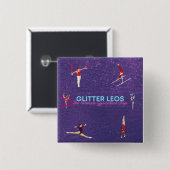 Glitzer Leo's - The Ultimate Gymnastics Shop Button (Vorne & Hinten)