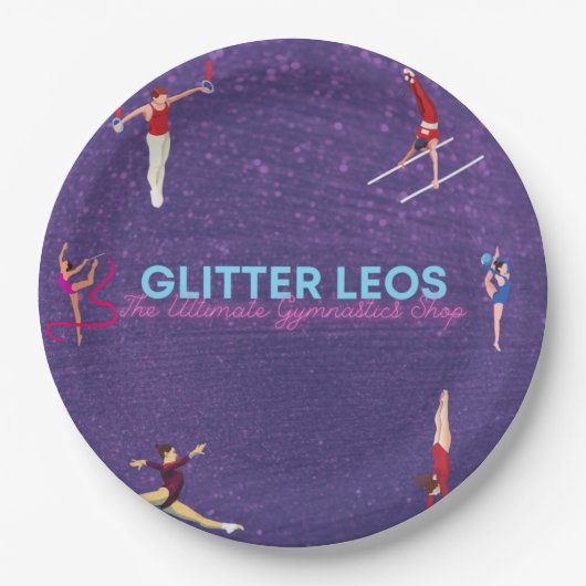 Glitzer Leo's - The Ultimate Gymnastics Shop Pappteller (Vorderseite)