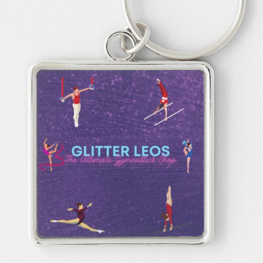 Glitzer Leo's - The Ultimate Gymnastics Shop Schlüsselanhänger (Vorne)