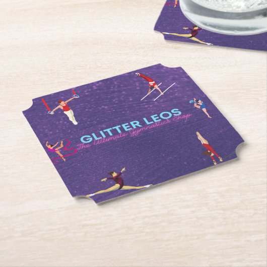 Glitzer Leo's - The Ultimate Gymnastics Shop Untersetzer (angewinkelt)