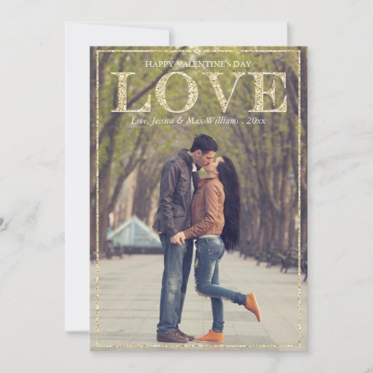 Glitzer Liebe Valentinstag Karten (Vorderseite)