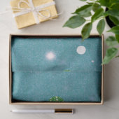 Glitzer Light Polka Dots White Green Christmas Seidenpapier (Geschenk)