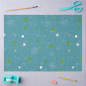 Glitzer Light Polka Dots White Green Christmas Seidenpapier (Basteln)