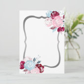 Glitzer Lila Blank Einladung (Stehend Vorderseite)