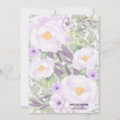 Glitzer Lila Blumenfoto-Vorlage Sweet 16 Einladung (Rückseite)