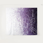 Glitzer Lila Confetti Hochzeit Hintergrund Empfang Wandteppich (Vorderseite (Horizontal))