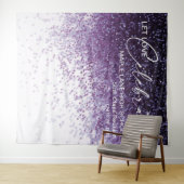 Glitzer Lila Confetti-Klasse Wiedersehen - Hinterg Wandteppich (Beispiel (Horizontal))