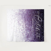 Glitzer Lila Confetti-Klasse Wiedersehen - Hinterg Wandteppich (Vorderseite (Horizontal))