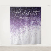 Glitzer Lila Confetti-Klasse Wiedersehen - Hinterg Wandteppich (Vorderseite)