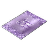 Glitzer Lila Foil 50. Geburtstag Notizblock (Linke Seite)