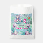 Glitzer lila Geburtstag der Meerjungfrau Gefallen Geschenktütchen (Vorderseite)