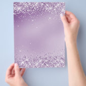 Glitzer lila Lavendel Flyer (Hand)