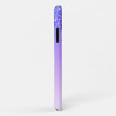Glitzer Lila Monogram Glitzern Glam Girly Trendy Case-Mate iPhone Hülle (Hinten/Rechts)