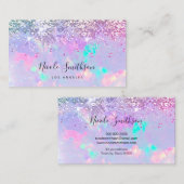 Glitzer lila Opal-Visitenkarte Visitenkarte (Vorne/Hinten)