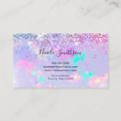 Glitzer lila Opal-Visitenkarte Visitenkarte (Rückseite)