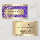 Glitzer Lila Rahmen Event Planner leuchten Visitenkarte (Vorne/Hinten)