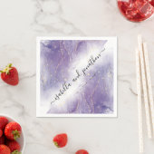 Glitzer Lila & Silver Confetti-Papier Serviette (Beispiel)