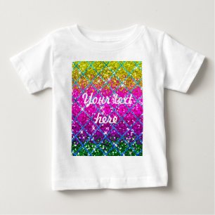 Glitzer Lila Snakeskin Baby T-shirt