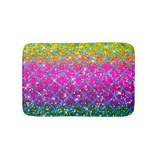 Glitzer Lila Snakeskin Badematte (Vorderseite)