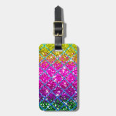 Glitzer Lila Snakeskin Gepäckanhänger (Vorderseite vertikal)