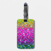 Glitzer Lila Snakeskin Gepäckanhänger (Rückseite vertikal)