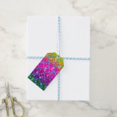Glitzer Lila Snakeskin Geschenkanhänger (Mit Garn)