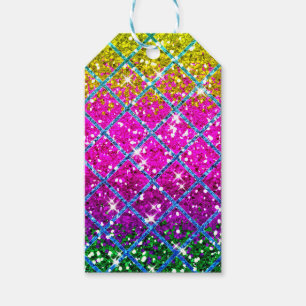 Glitzer Lila Snakeskin Geschenkanhänger