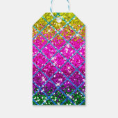 Glitzer Lila Snakeskin Geschenkanhänger (Rückseite)