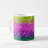 Glitzer Lila Snakeskin Kaffeetasse (Vorderseite Links)
