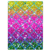 Glitzer Lila Snakeskin Klemmbrett (Rückseite)