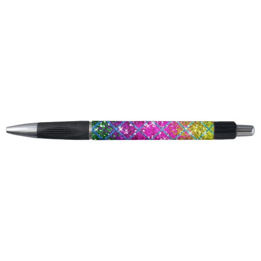 Glitzer Lila Snakeskin Kugelschreiber (Vorderseite)