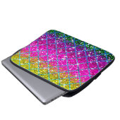 Glitzer Lila Snakeskin Laptopschutzhülle (Vorne Knopf)