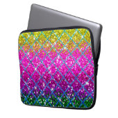 Glitzer Lila Snakeskin Laptopschutzhülle (Vorderseite Links)