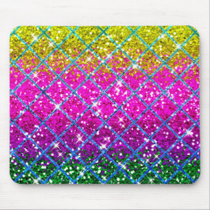 Glitzer Lila Snakeskin Mousepad