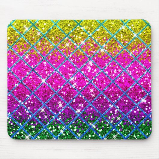 Glitzer Lila Snakeskin Mousepad (Vorne)