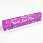 Glitzer Lila Snakeskin Namensplakette