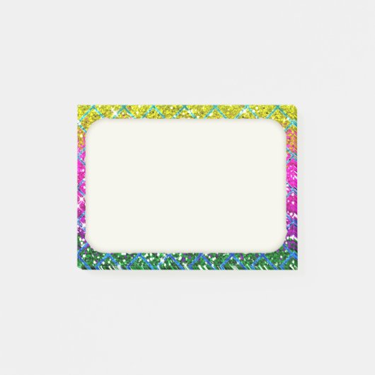 Glitzer Lila Snakeskin Post-it Klebezettel (Vorderseite)