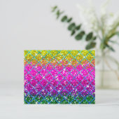 Glitzer Lila Snakeskin Postkarte (Stehend Vorderseite)